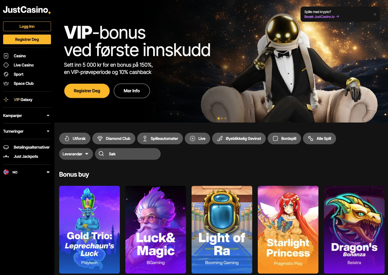 just casino bonus
